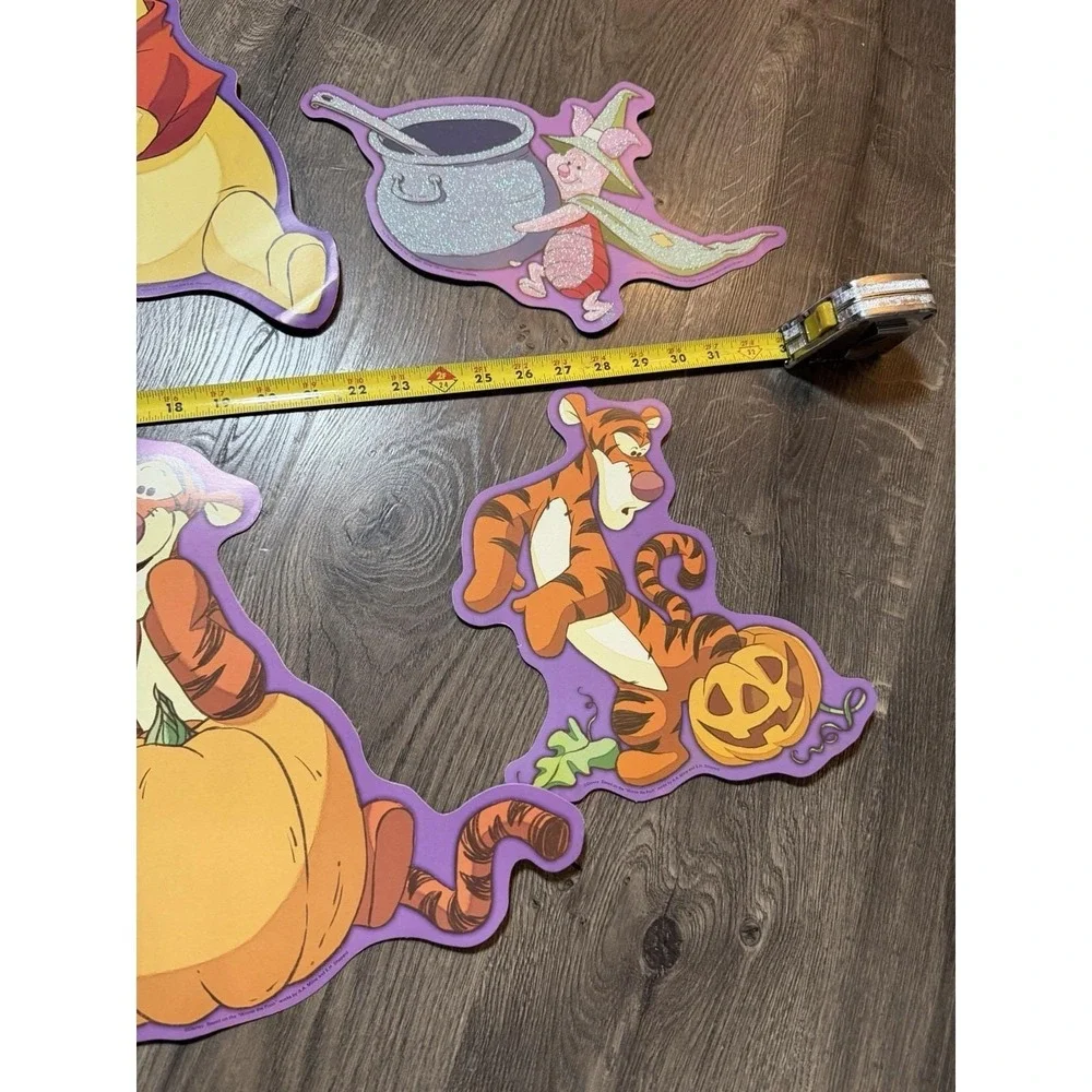 Disney Winnie the Pooh Cut Outs 6 pk Large - Glitter & Plain RARE Halloween - Picture 4 of 4